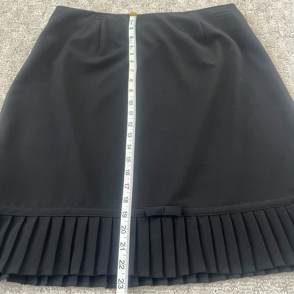 Larry Levine Black Stretch Pleated Pencil Skirt Size 16 - Picture 6 of 7
